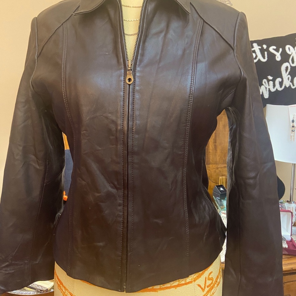 Studio Works Brown Leather Jacket